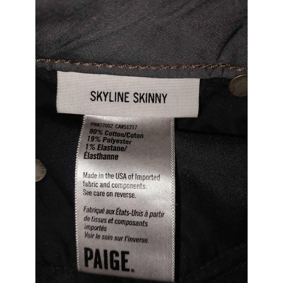 Paige Skyline skinny jeans.  Size 24 - Picture 4 of 5
